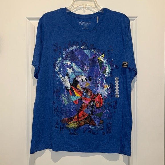 WDI Disney Womens‎ Sorcerer Mickey XL Shirt/Top - Blue - Picture 1 of 7